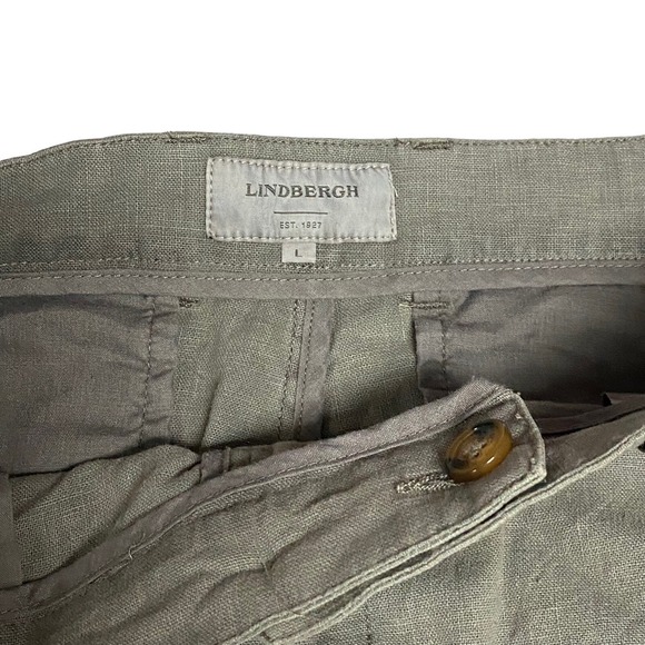 Lindbergh Large Mens Shorts Linen Blend Grey Baggy Baggy Style: 30-54014 Pockets - Picture 5 of 15